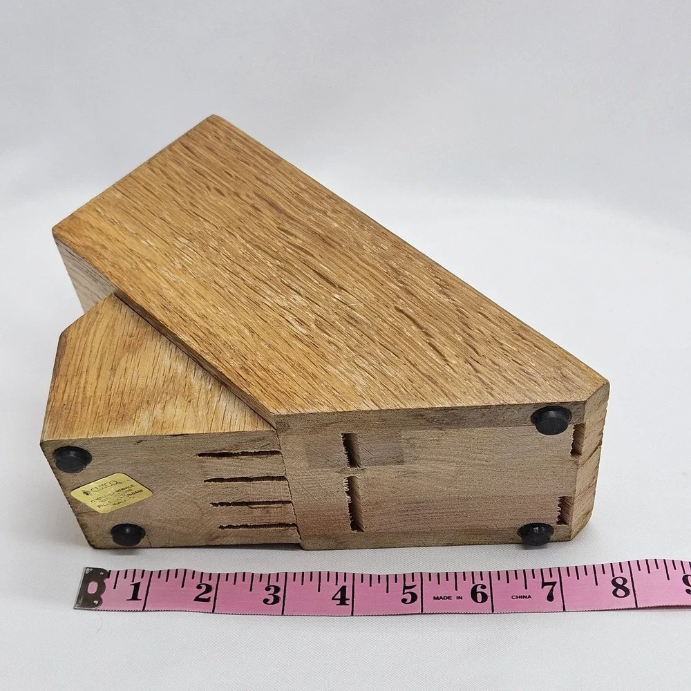 Cutco‎ Wooden Knife Block 8 Slot Honey Oak